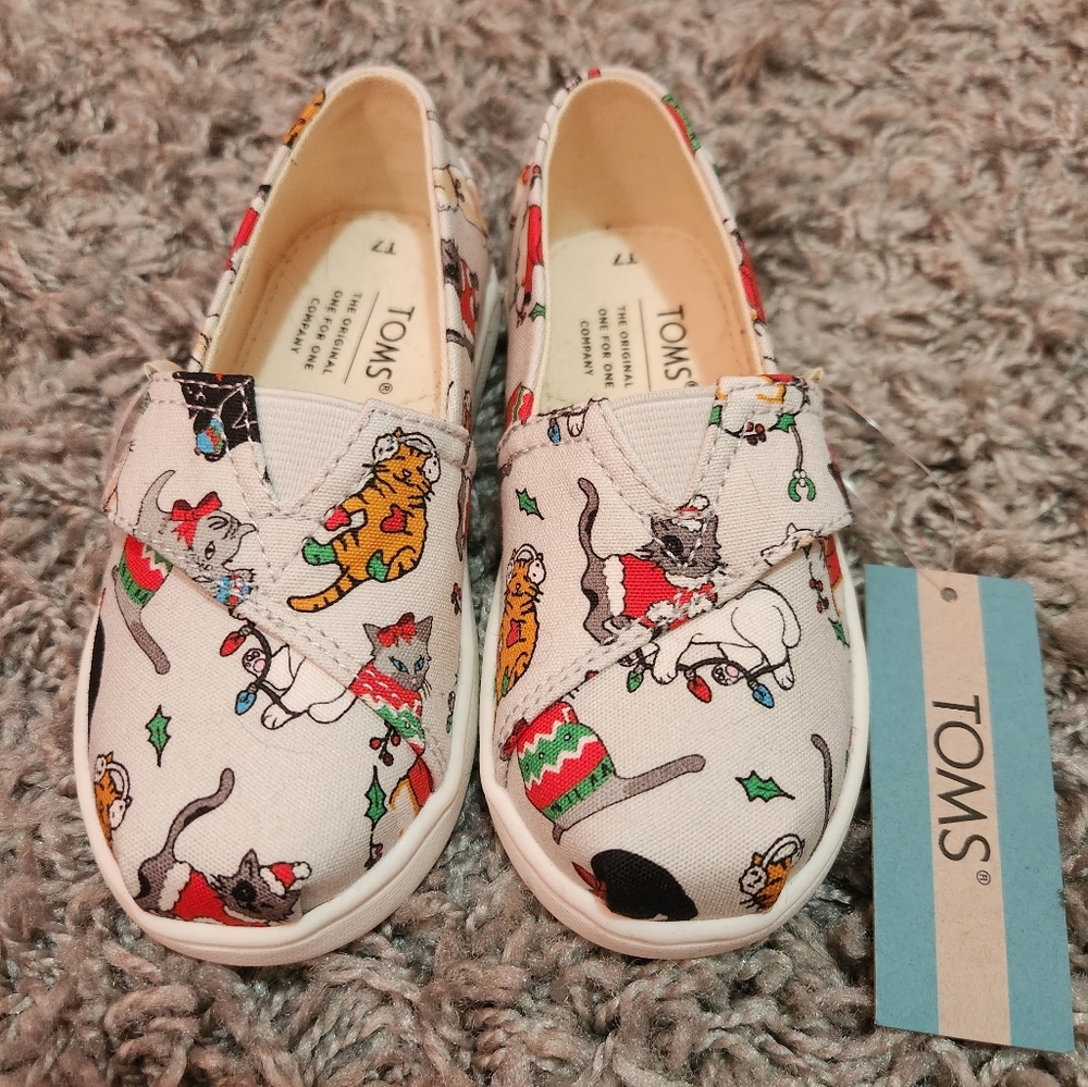 Christmas toddler girls Toms